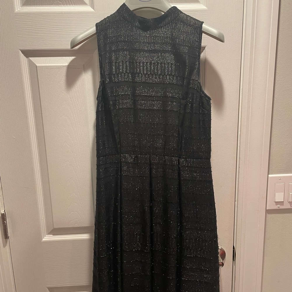 Midi Black sparkled dress